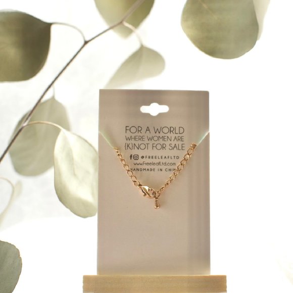 Rose Gold Blue Be Bold Tie Knot Necklace: Reminder of Courage and Strength - Picture 2 of 5